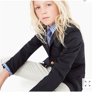 J. Crew Ludlow Navy Blue Wool Blend Blazer Gold Buttons Preppy Dance Easter 6